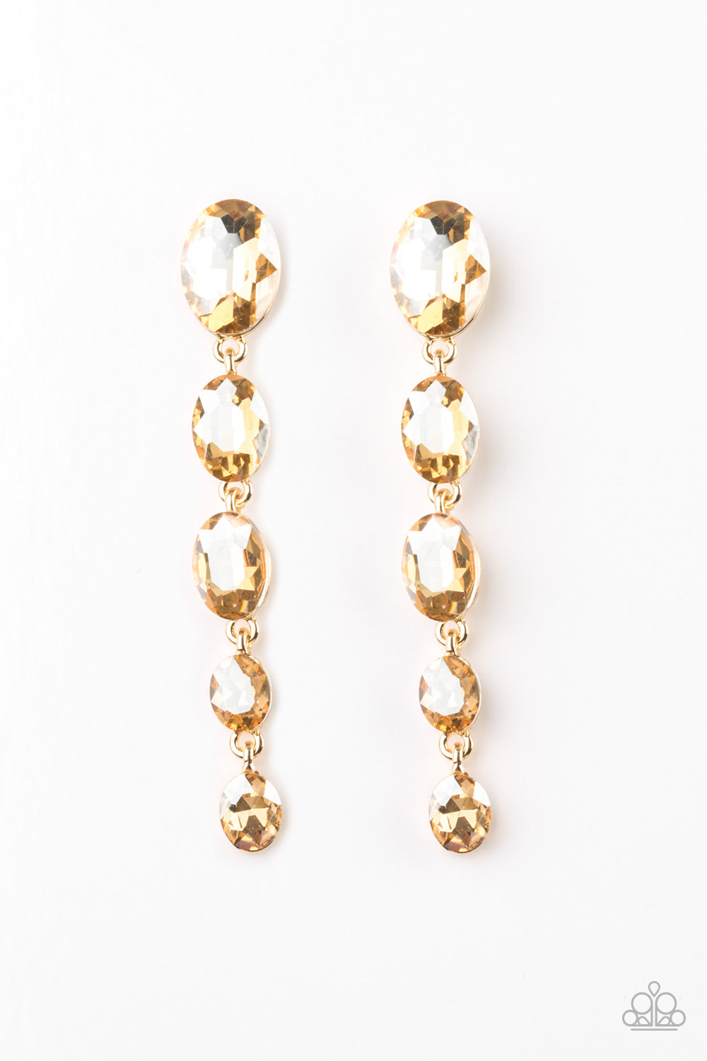 Red Carpet Radiance - Gold Earrings