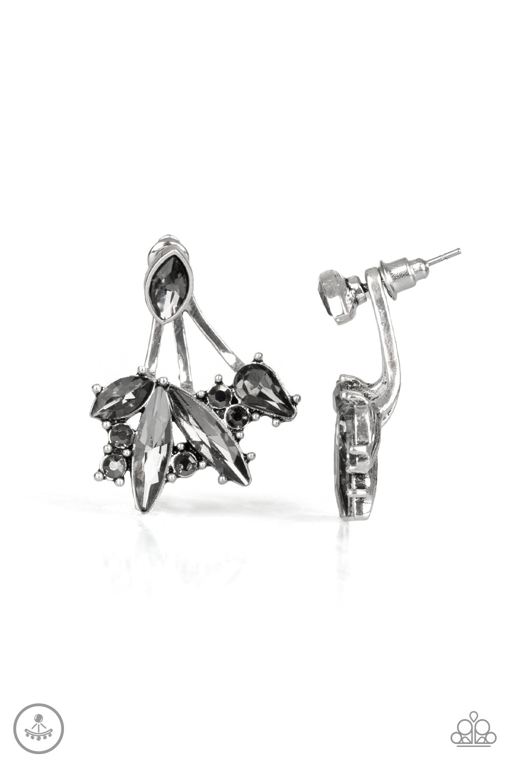 Deco Dynamite - Silver Post Earrings