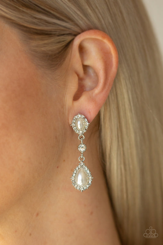 All-GLOWING - White Earrings 