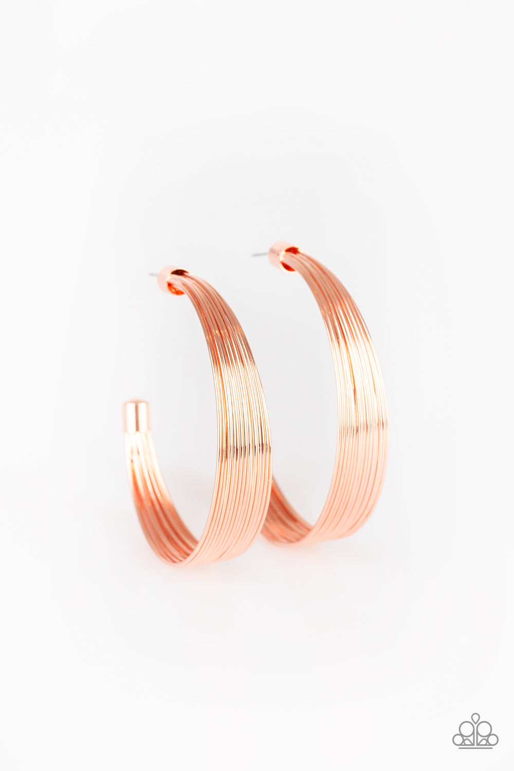 Live Wire - Copper Hoop Earrings 