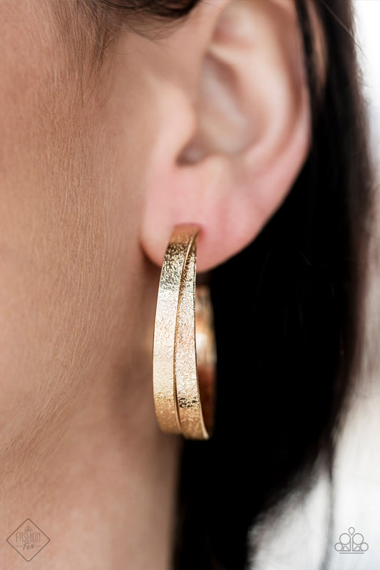 Paparazzi High-Class Shine - Gold Hoop Earrings 