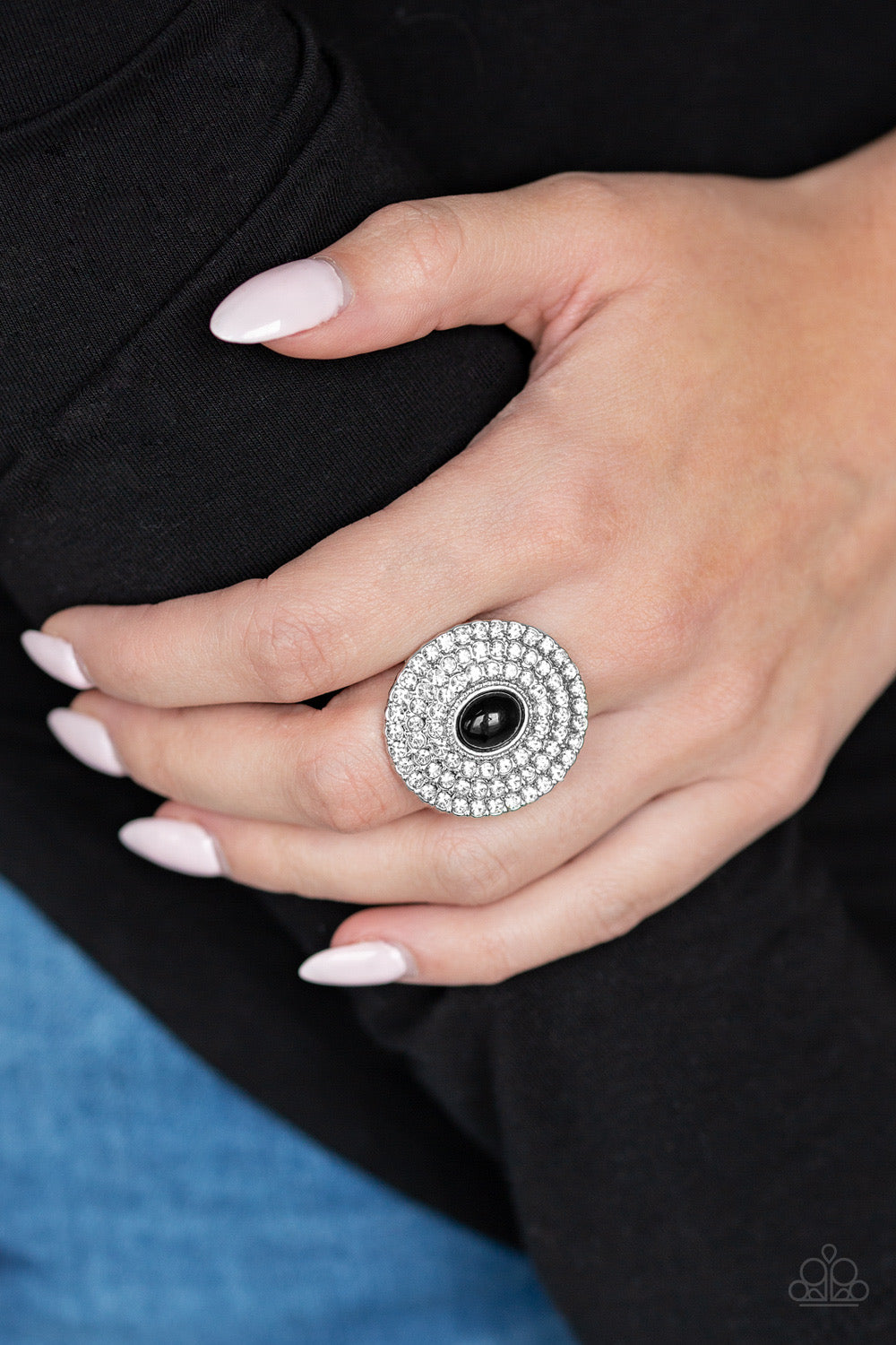 Paparazzi Royal Ranking - Black Ring - Kingdom Bling by Pamela