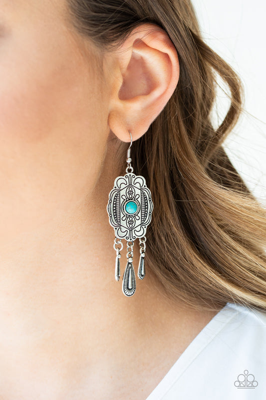 Paparazzi Natural Native - Blue Earrings 