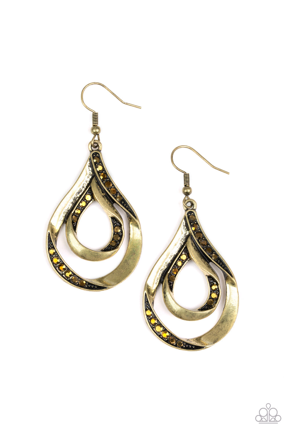 Flavor Of The Fleek - Brass Earrings 