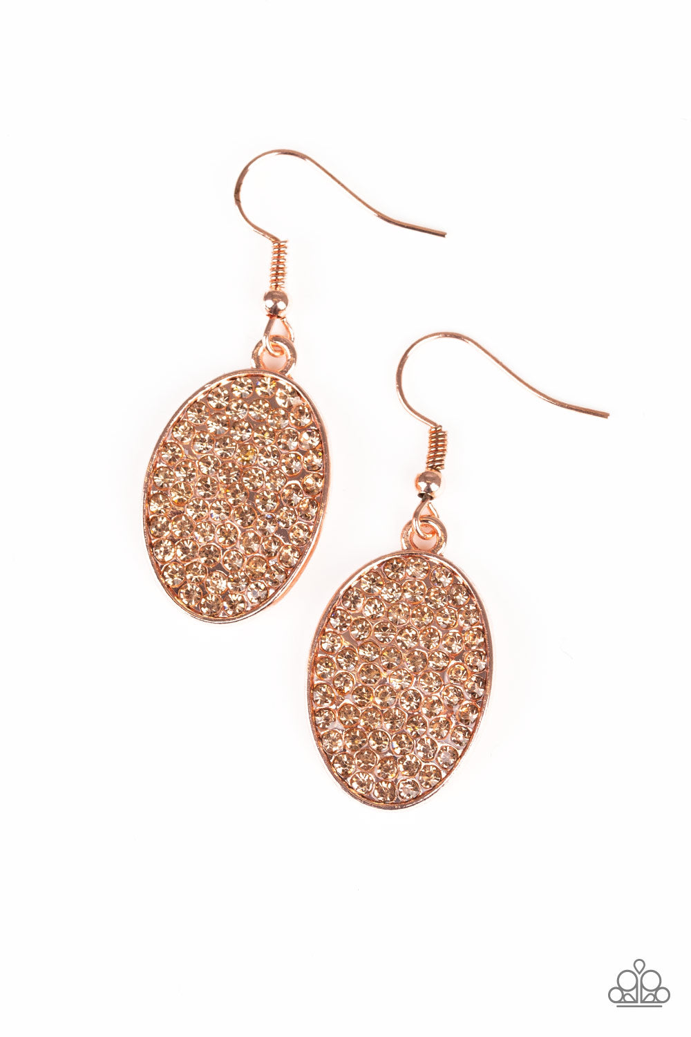 Paparazzi All Dazzle - Copper Earrings 