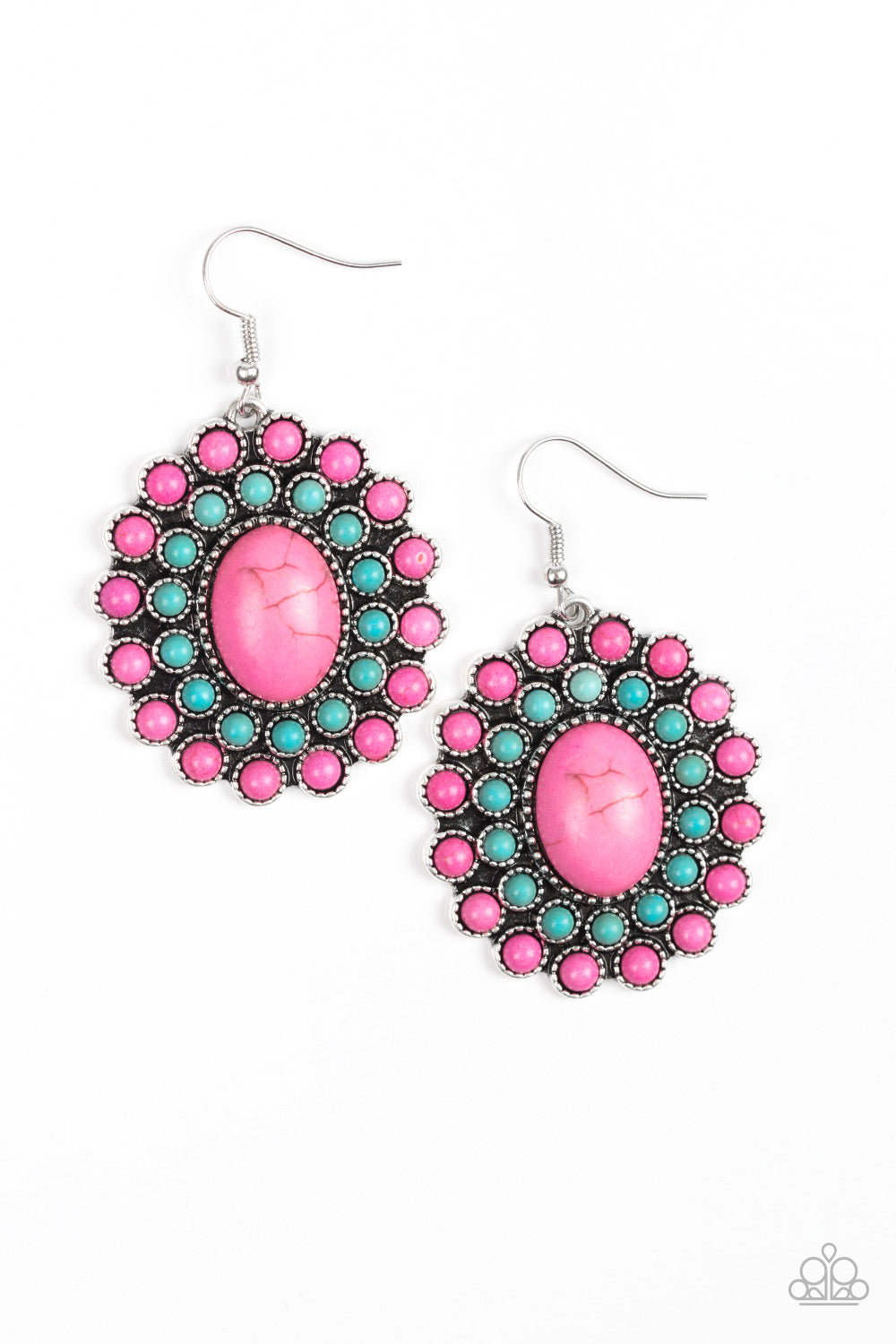 Stone Solstice  - Pink Earrings