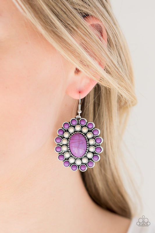 Paparazzi Stone Solstice - Purple Earrings 