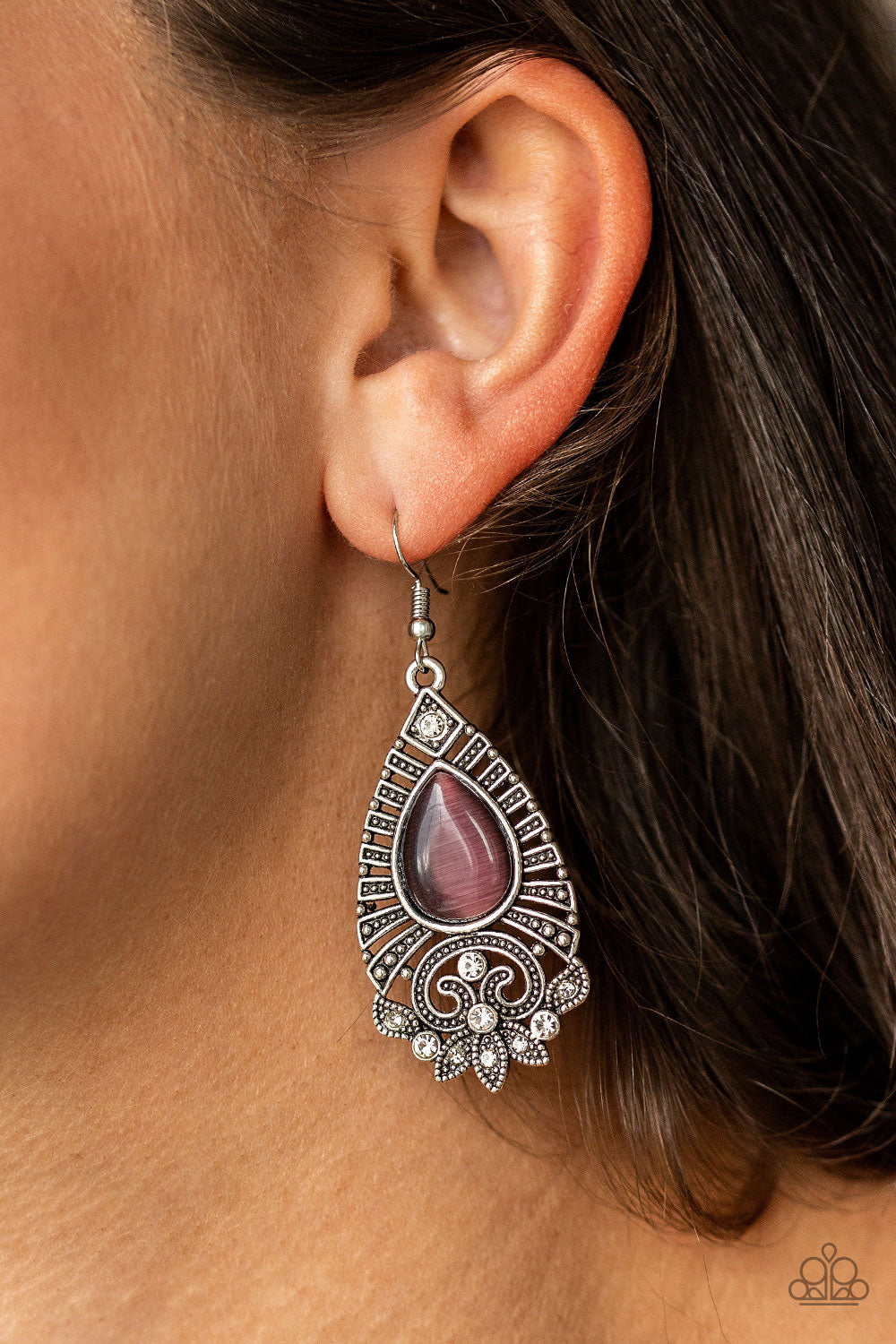 Majestically Malibu - Purple Earrings 