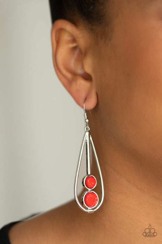 Natural Nova - Red Earrings