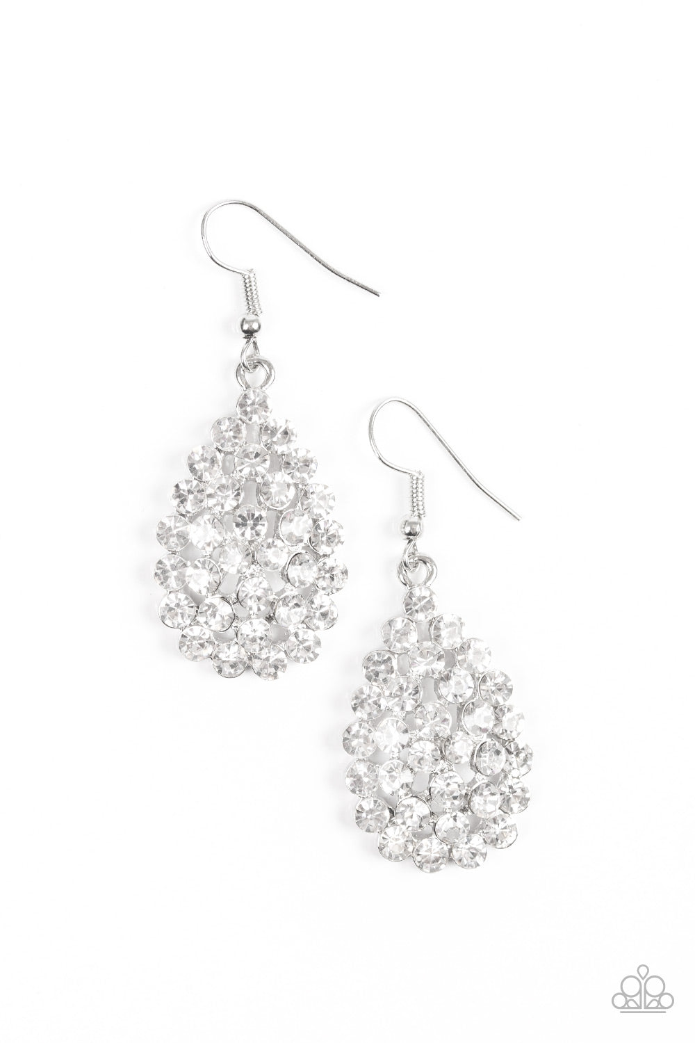 Paparazzi Sparkling Sparkle-naire - White Earrings 