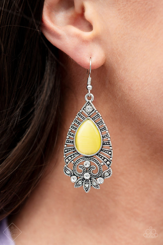 Majestically Malibu - Yellow Earrings