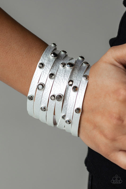 Paparazzi Go-Getter Glamorous - Silver Urban Bracelet 