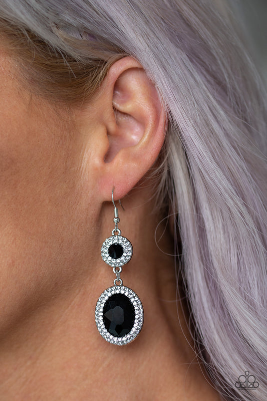Let It BEDAZZLE - Black Earrings