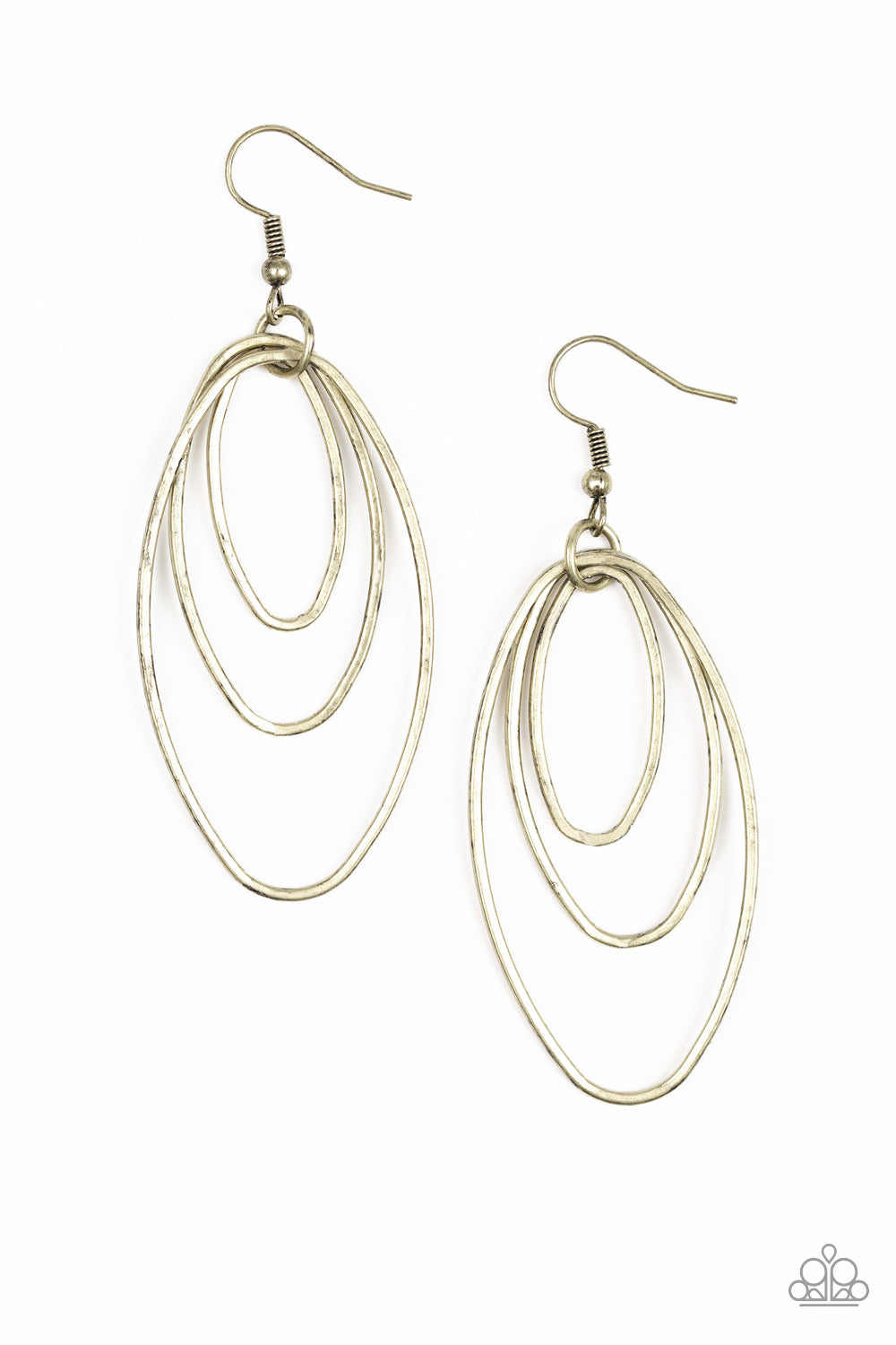 All OVAL The Place - Brass Earrings 