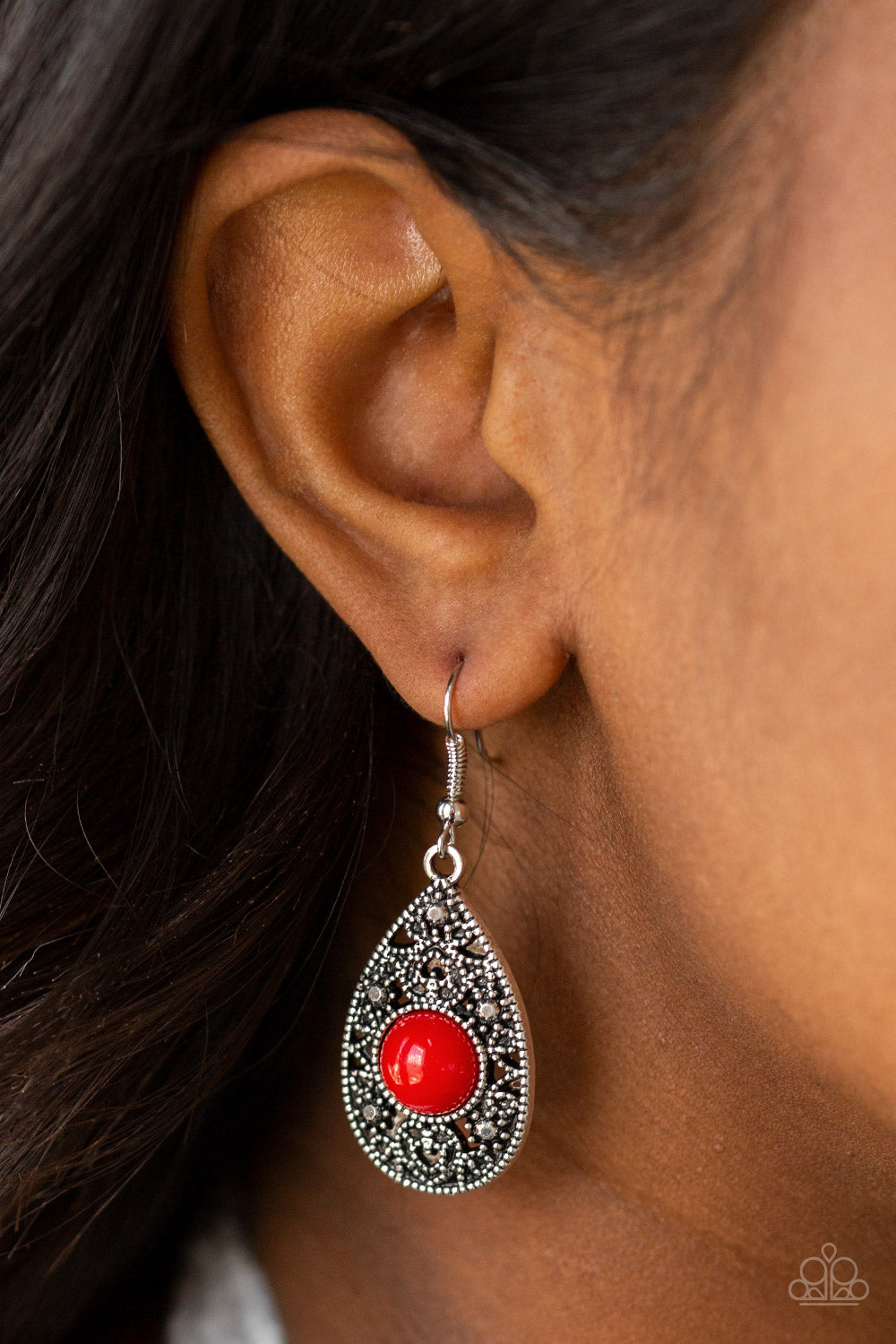 From POP To Bottom - Red Earrings