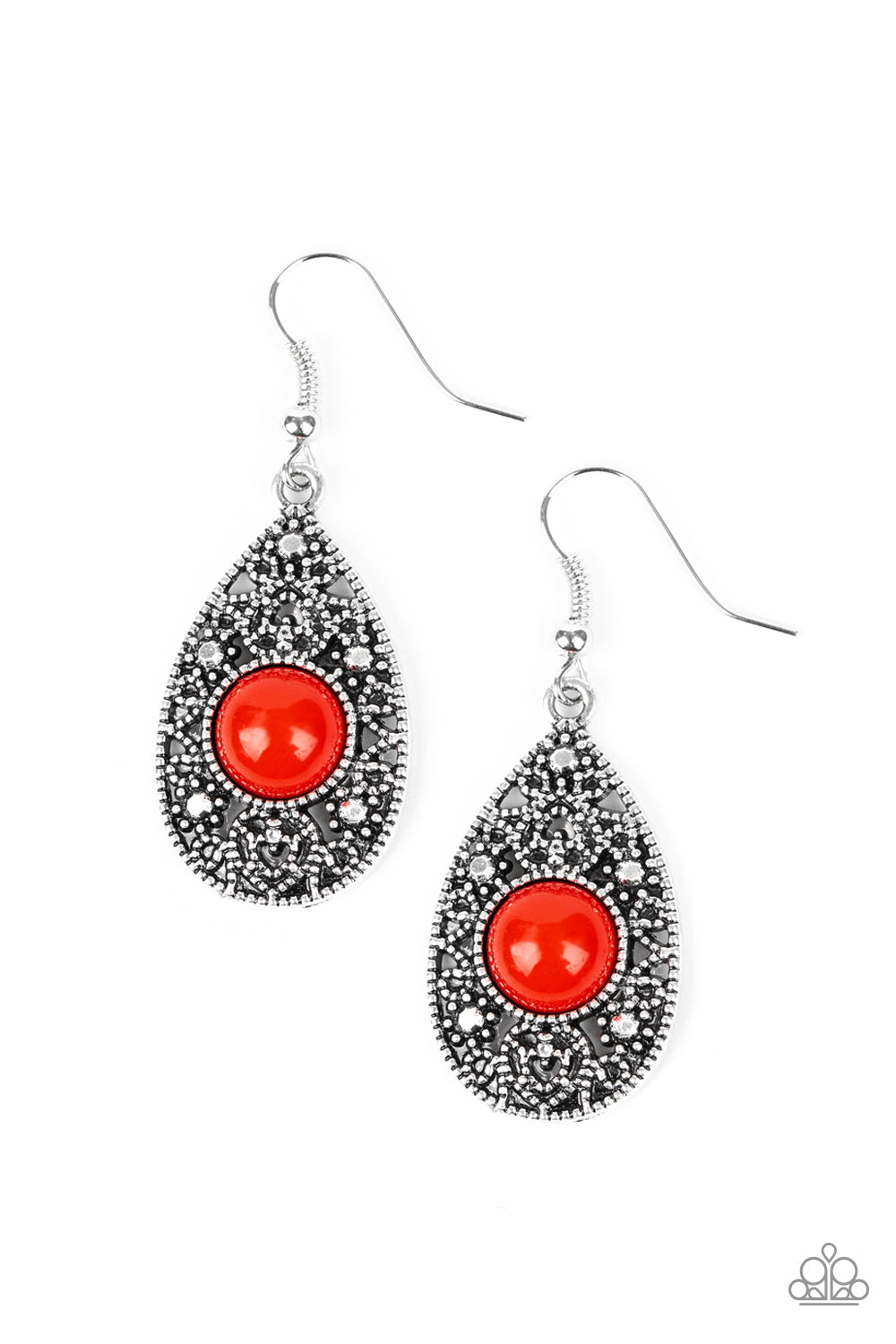 From POP To Bottom - Red Earrings