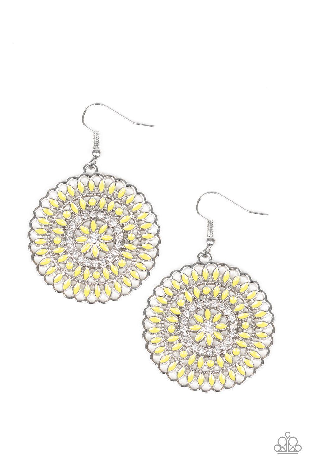 PINWHEEL and Deal - Yellow Earrings 