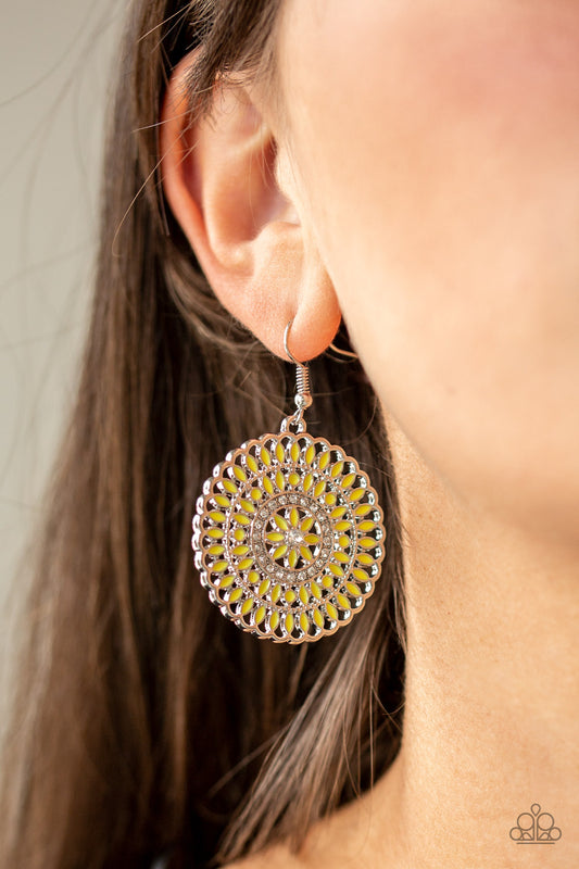 PINWHEEL and Deal - Yellow Earrings 