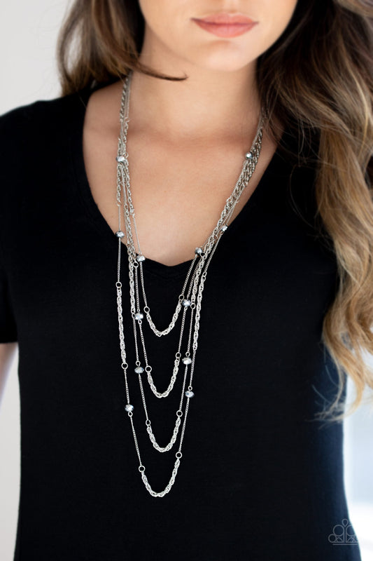 Paparazzi Open For Opulence - Silver Necklace