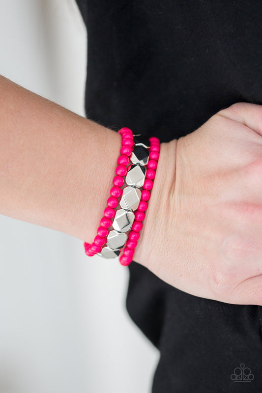 Paparazzi Fiesta Flavor - Pink Bracelet 