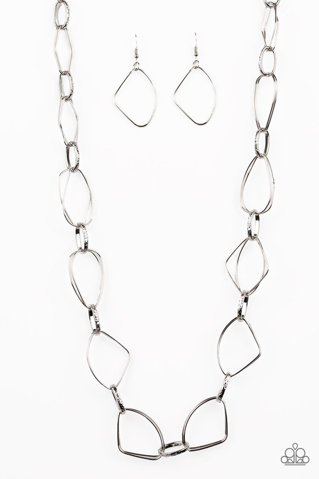 Paparazzi Attitude Adjustment - Silver Necklace