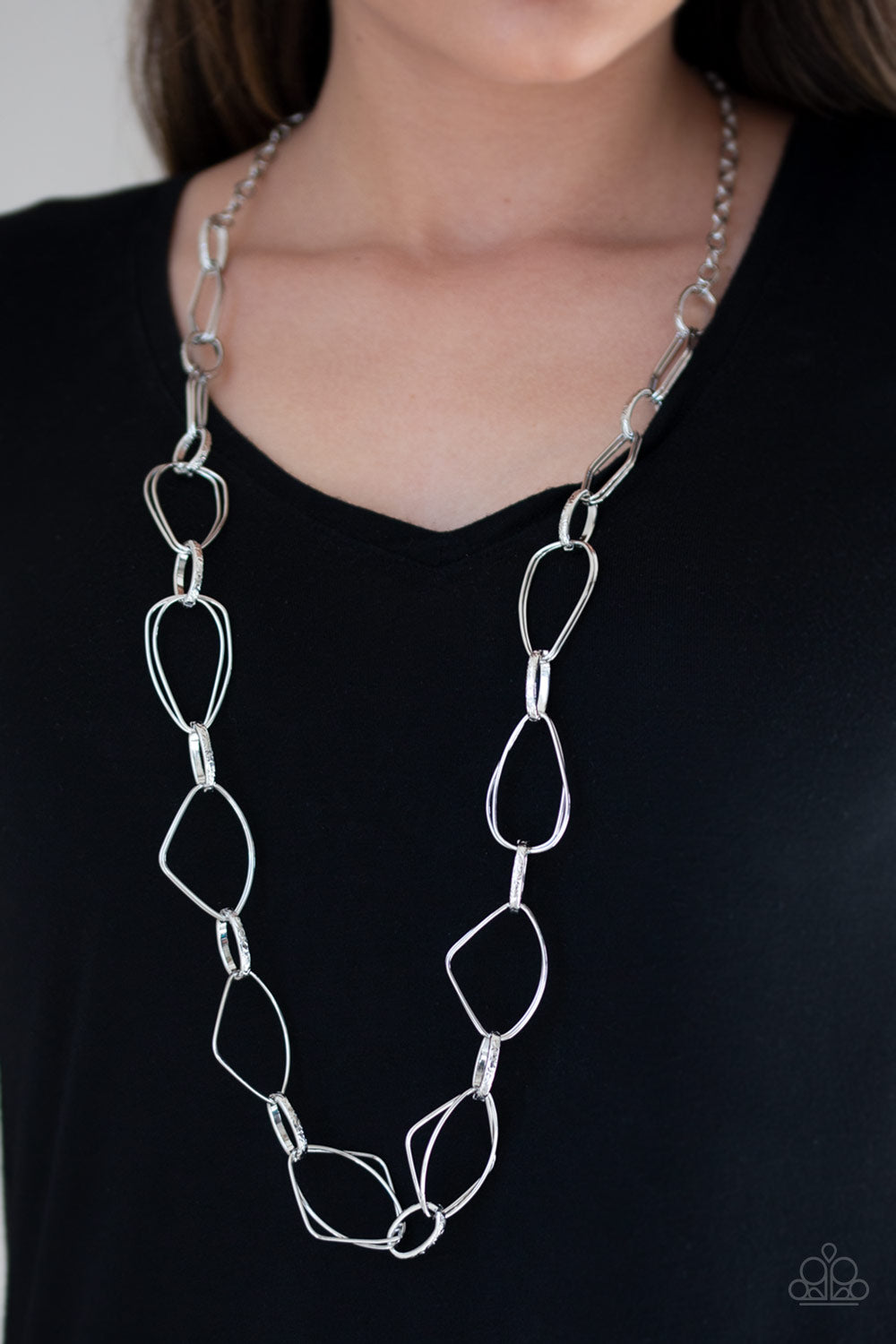 Paparazzi Attitude Adjustment - Silver Necklace