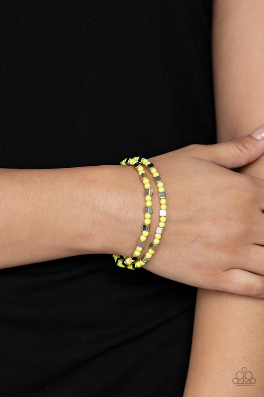 Trendy Tribalist - Yellow Bracelet