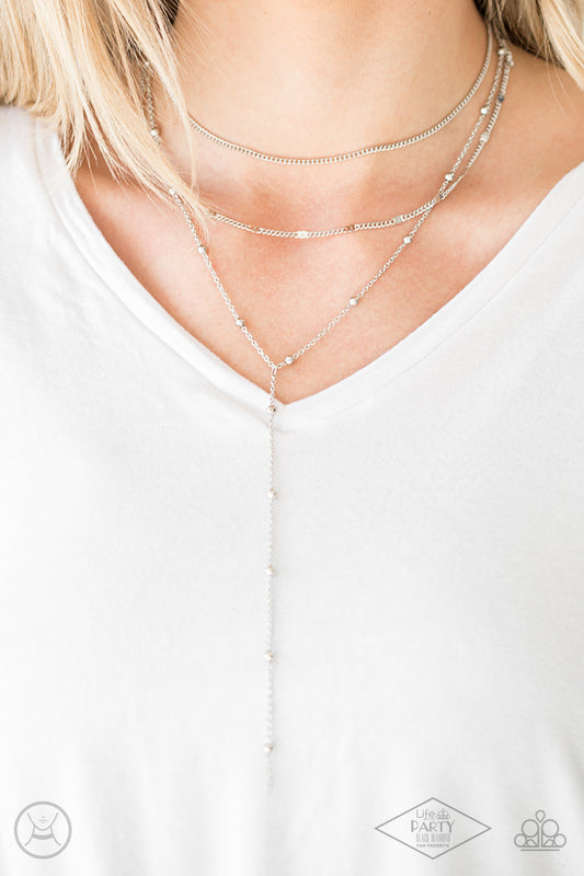 Paparazzi Think Like A Minimalist - Silver Choker Necklace 