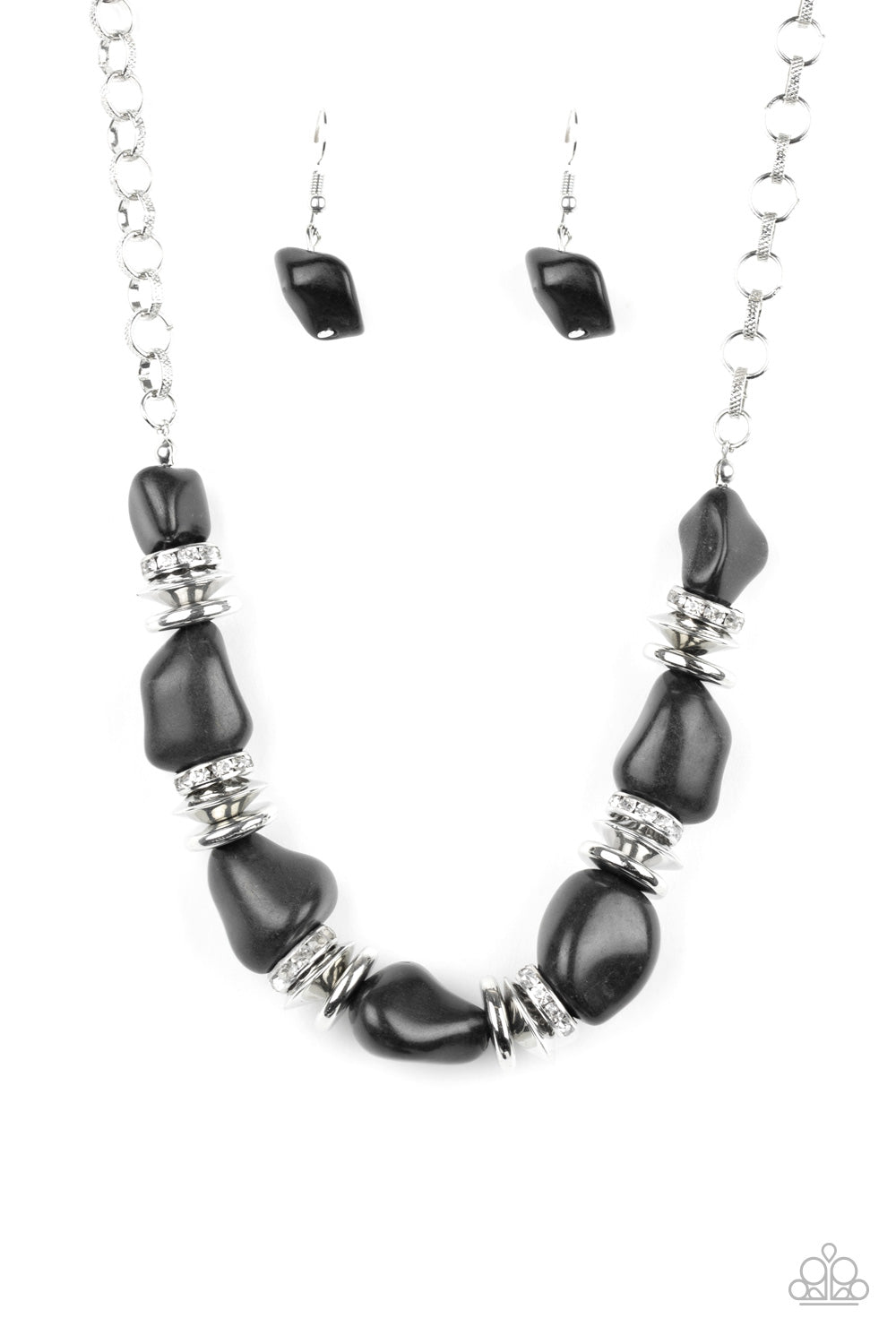 Paparazzi Stunningly Stone Age - Black Necklace 