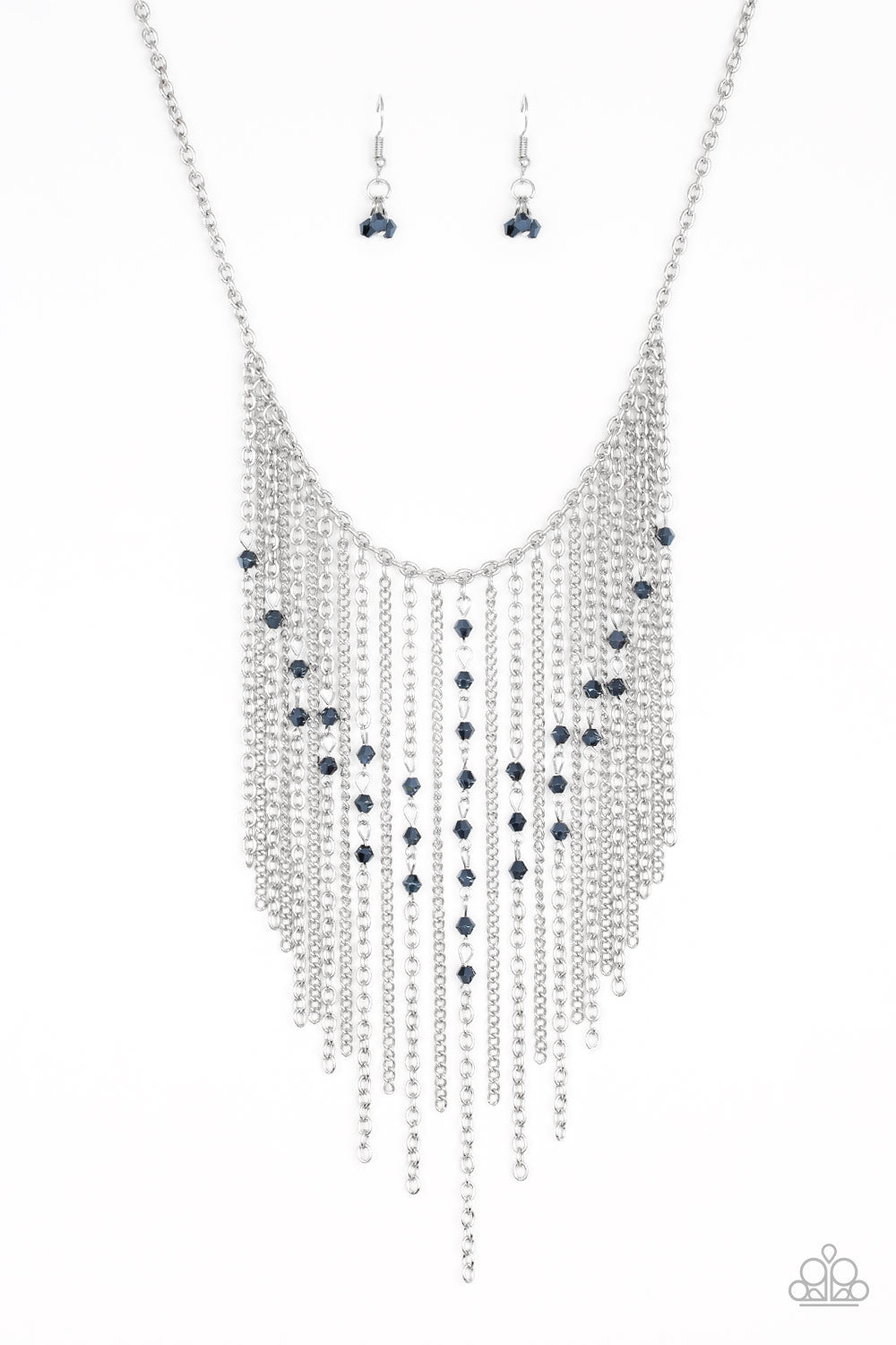 Paparazzi First Class Fringe - Blue Necklace 