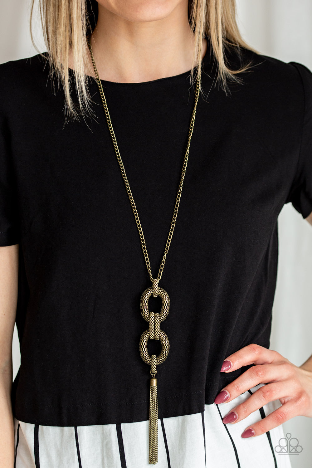 Paparazzi Enmeshed in Mesh - Brass Necklace 