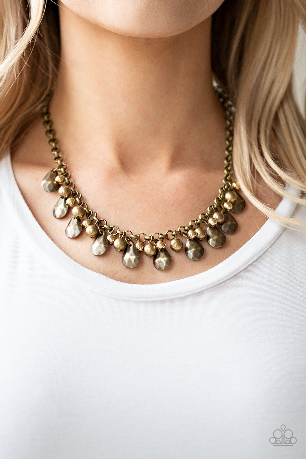 Paparazzi Stage Stunner - Brass Necklace 