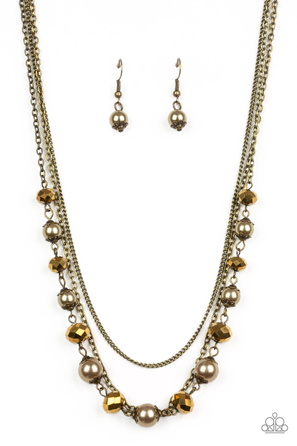 Paparazzi Tour de Demure - Brass Necklace 