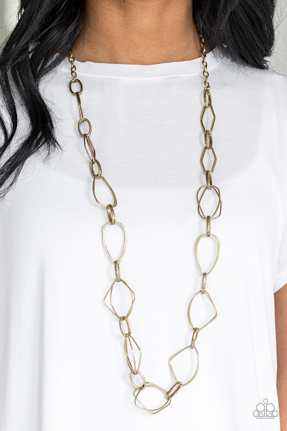 Attitude Adjustment - Brass Necklace 