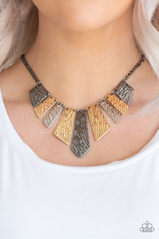 Paparazzi Texture Tigress - Multi Necklace 