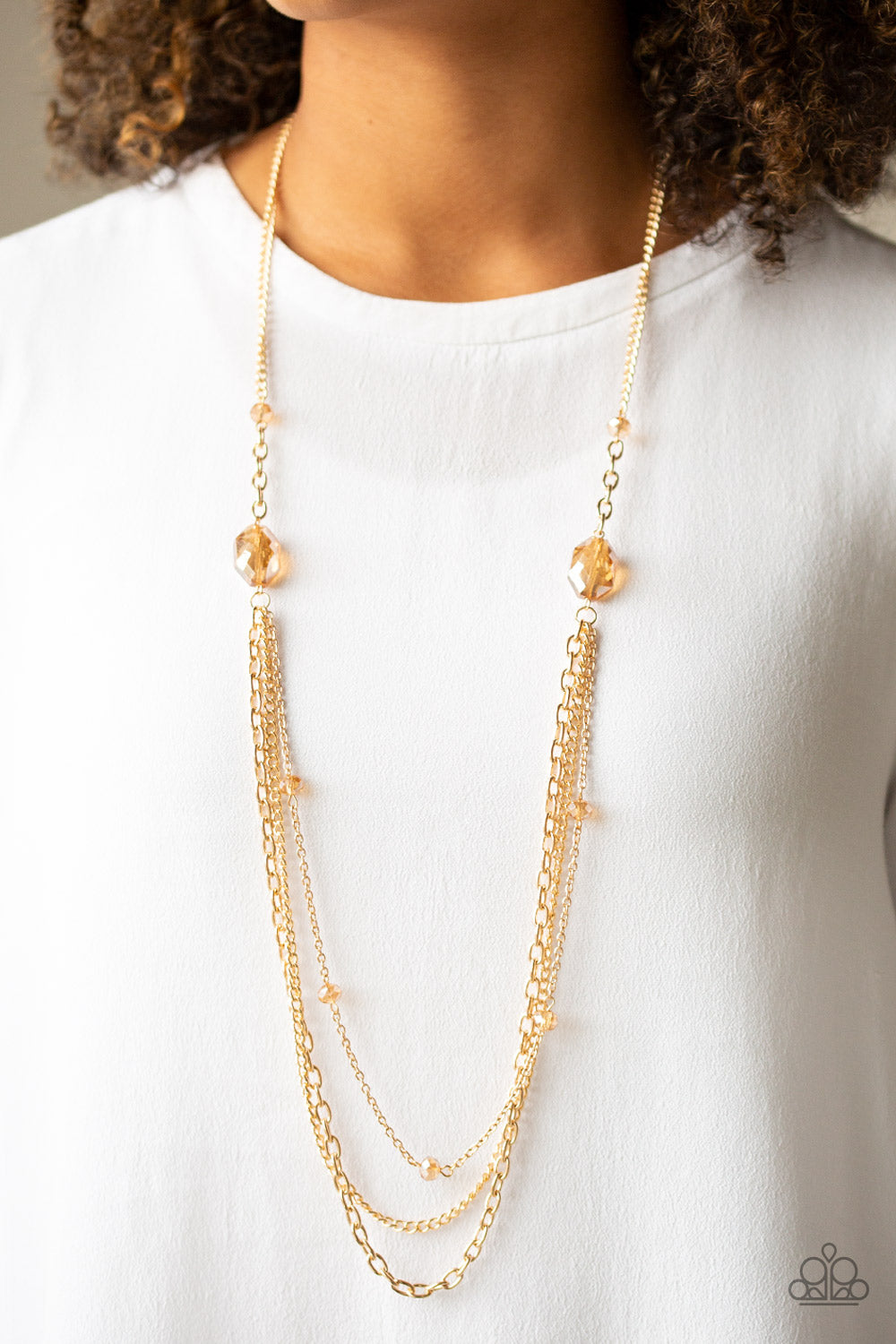 Paparazzi Dare To Dazzle - Gold Necklace 