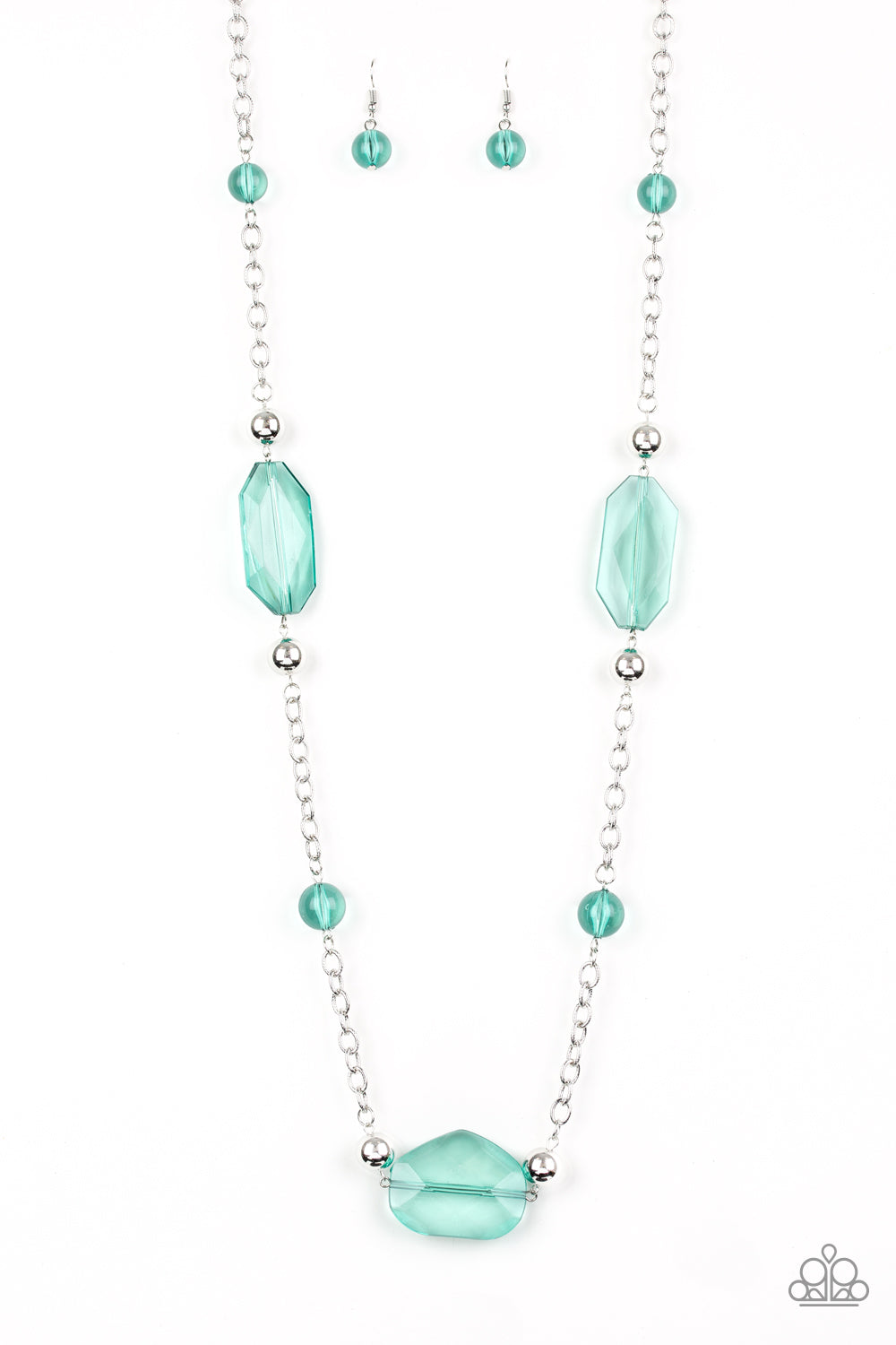 Crystal Charm - Green Necklace