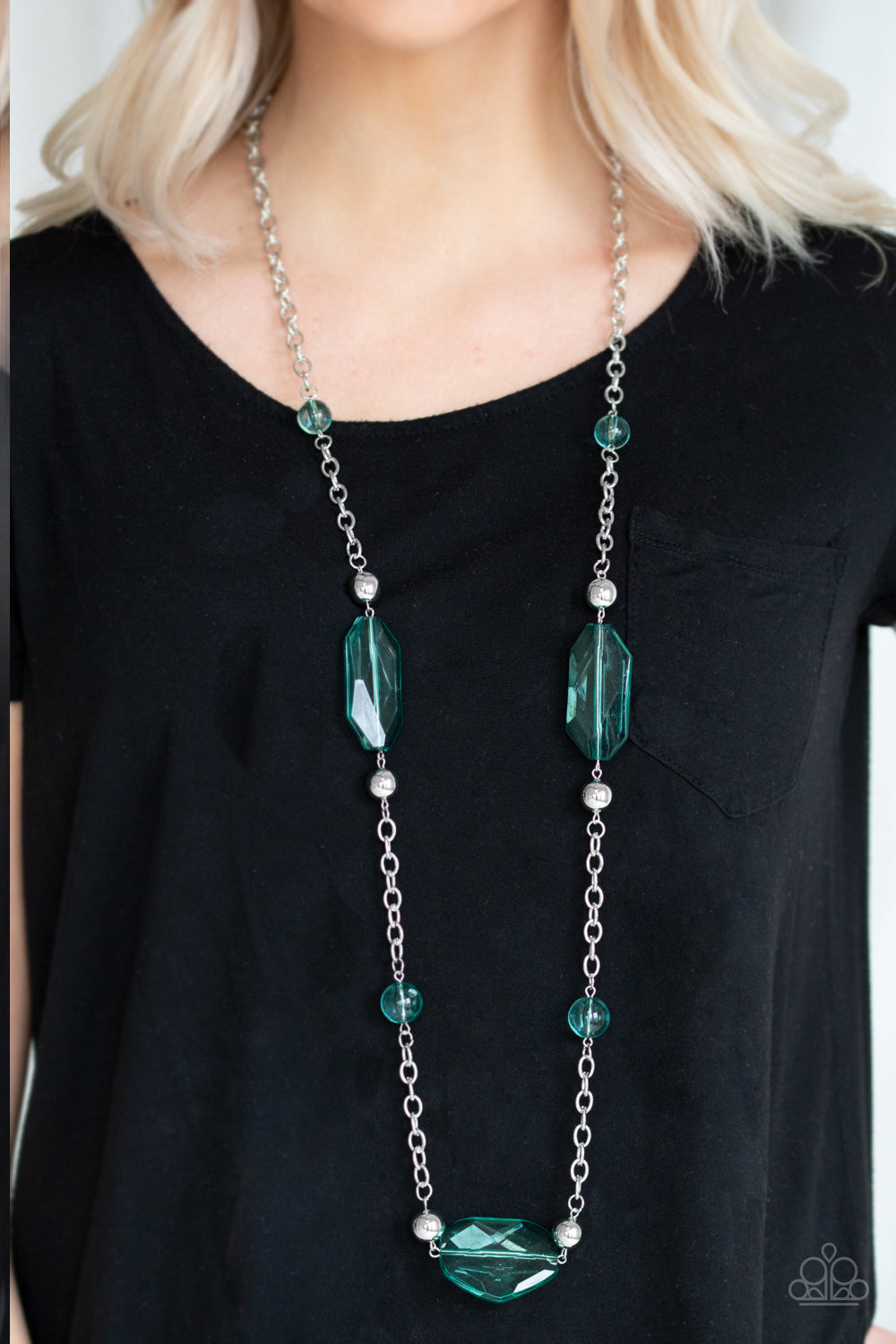 Crystal Charm - Green Necklace