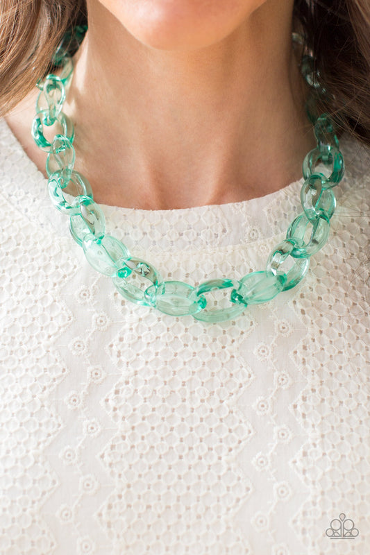 Ice Queen - Green Necklace 