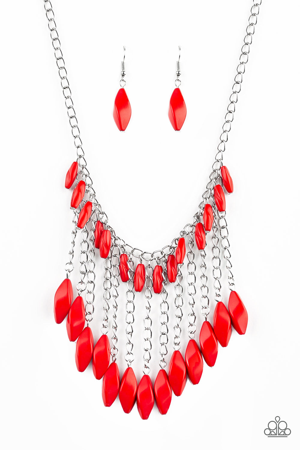 Paparazzi Venturous Vibes - Red Necklace 