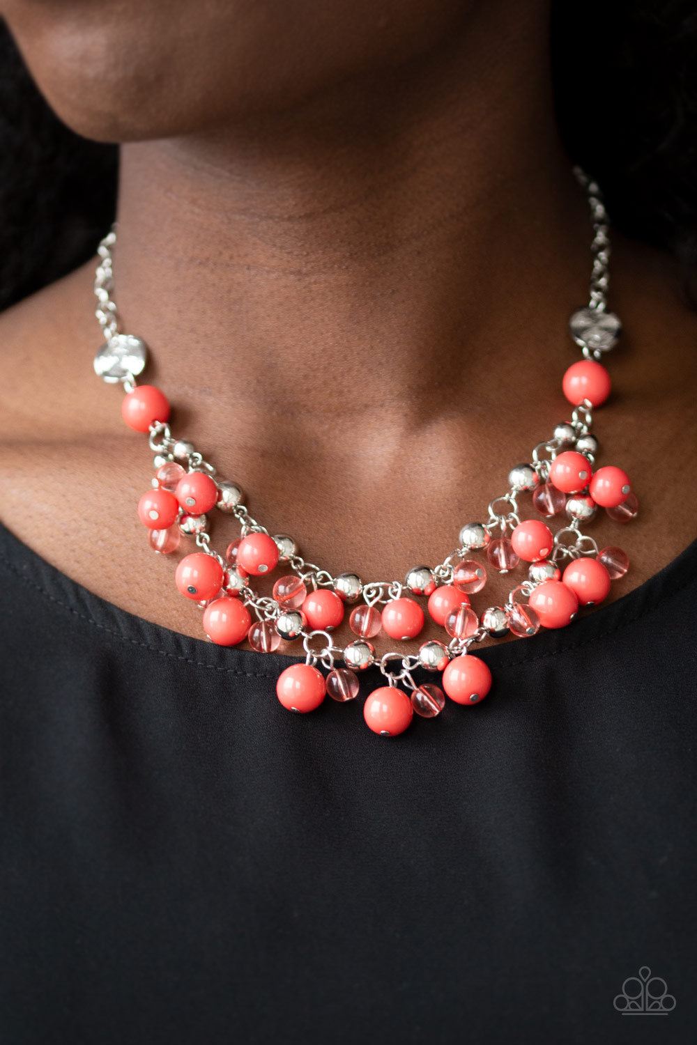 Paparazzi Seaside Soiree - Orange Necklace 