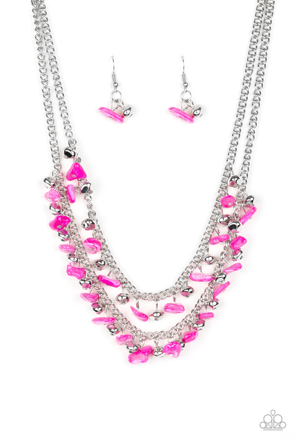 Paparazzi Pebble Pioneer - Pink Necklace 