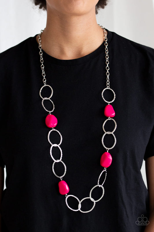 Paparazzi Modern Day Malibu - Pink Necklace 