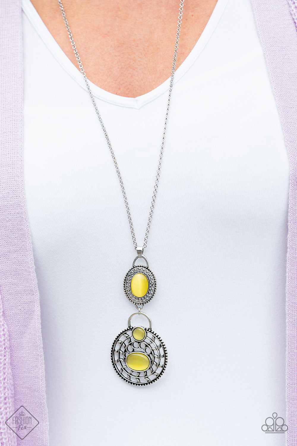 Paparazzi Hook, VINE, and Sinker - Yellow Necklace 