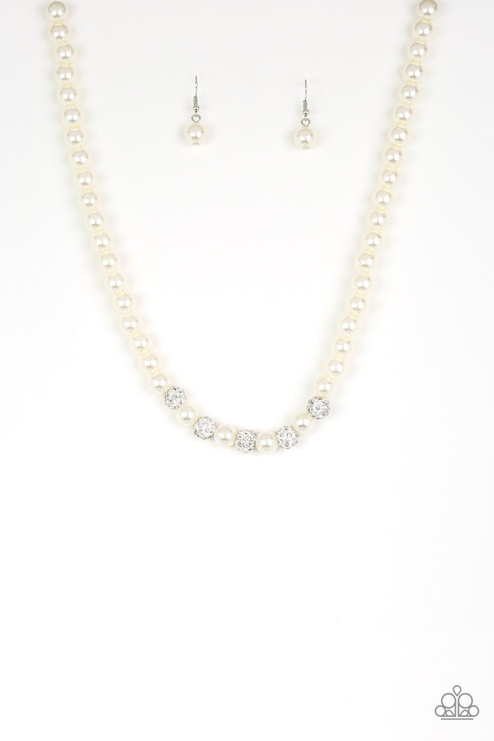 Paparazzi Posh Boss - White Necklace 