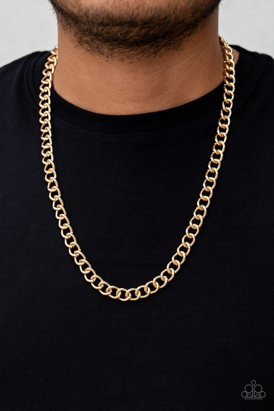 Full Court - Gold Urban Necklace 