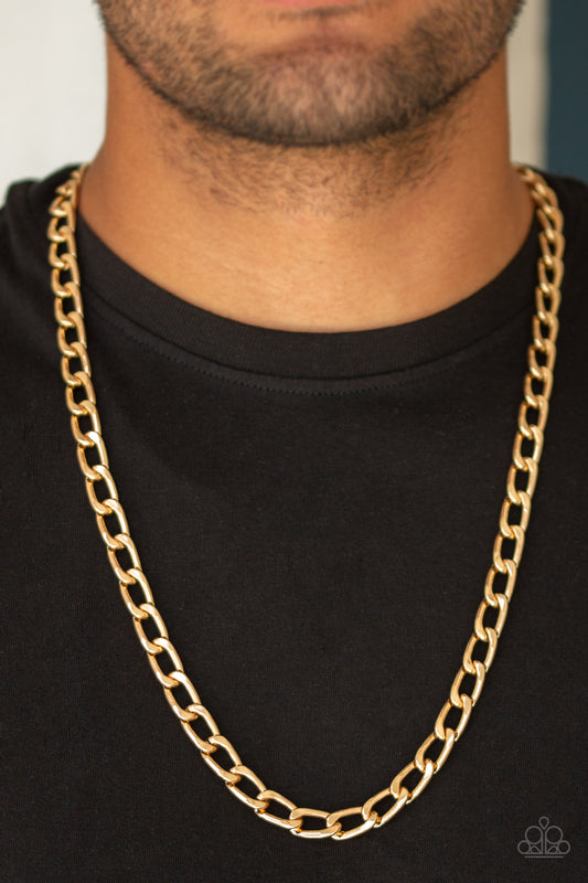 Paparazzi Big Win - Gold Urban Necklace