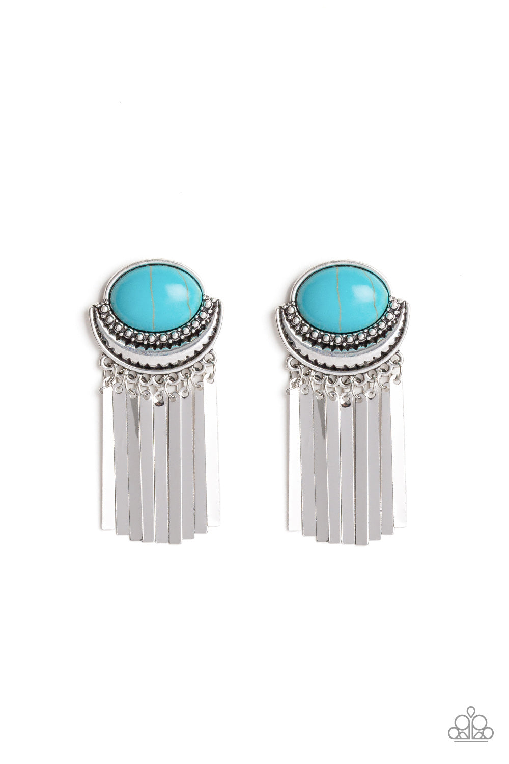 Paparazzi Monsoon Season - Blue Post Earrings 