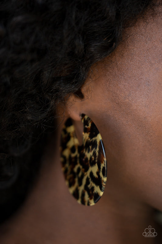 Haute Savannah - Brown Hoop Earrings