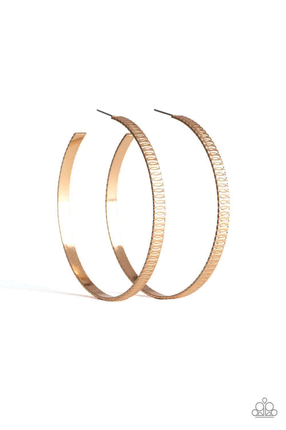 Retro Rebellion - Gold Hoop Earrings 